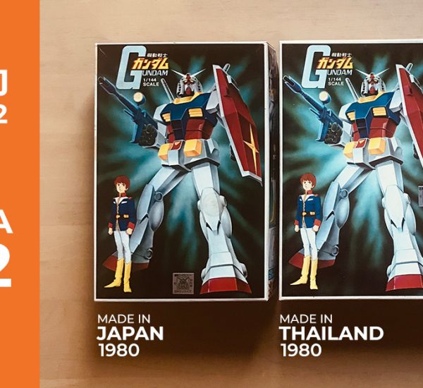 ความแตกต่างของกันพลา RX-78-2 ที่ผลิตในปี 1980